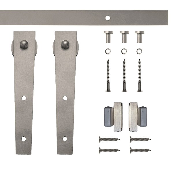 Quiet Glide Soft Close 48" Satin Nickel Wedge Mini Single Barn Door Hardware NT.1310.02.SN-48-SC - main